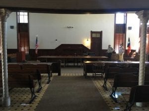 View from back of courtroom