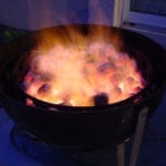 Blazing charcoal bowl