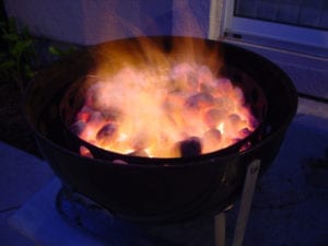 Blazing charcoal bowl