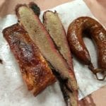 Sparerib, brisket and sausage