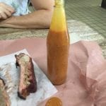 Thin orange BBQ sauce