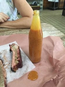 Thin orange BBQ sauce