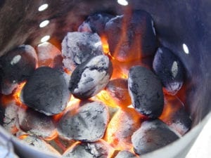 Hot coals