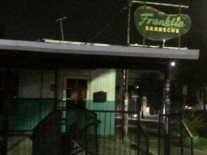 5:55am and there's no line at Franklin Barbecue
