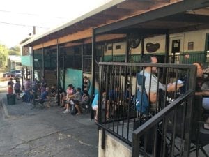 Here's the line at 9:15am