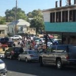 The line wraps around the back of the building at 10:15am