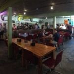 Panoramic photo of front counter and dining room