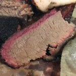 Close-up of lean brisket