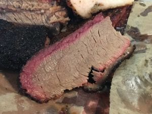 Close-up of lean brisket