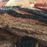 Close-up of fatty brisket