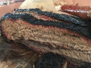 Close-up of fatty brisket