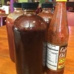 Three Franklin sauces with Cajun Chef hot sauce