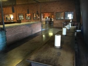 Dining area adjacent to pit area