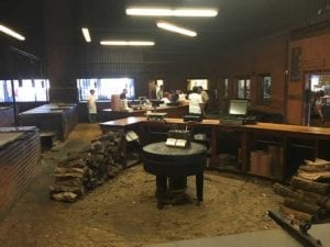 The meat cutting area