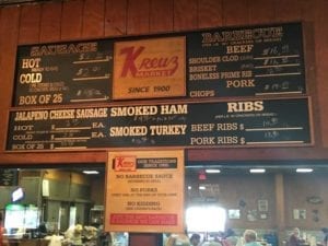 Menu board