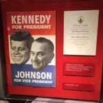 Kennedy/Johnson campaign poster and inauguration invitation