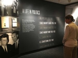 Timeline display of LBJ's political career
