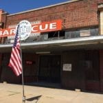 Close-up of Louie Mueller Barbecue storefront