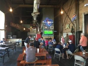 View of the screened-in patio dining area