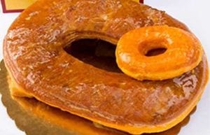 Regular donut vs Texas-sized donut
