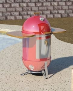 Red WSM with side tables