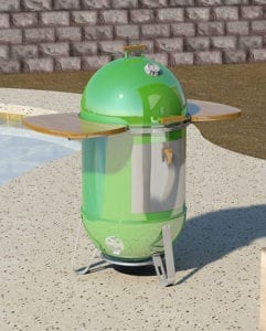 Green WSM with side tables