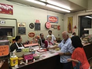 View of the sides and drink counter