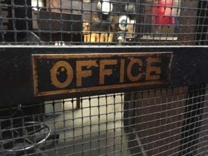 Office sign on door