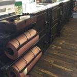 Behind the counter at Smitty's fresh meat market