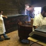 View of the pit room and butcher block