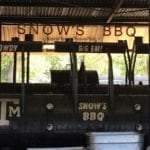 View of one of the Snow's BBQ pits