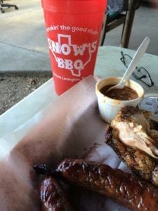 Snow's BBQ plastic souvenir cup
