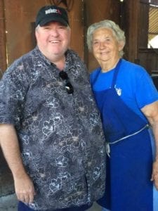 Chris Allingham with Tootsie Tomanetz