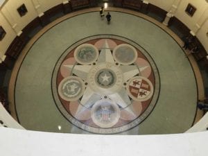 The floor beneath the Texas State Capitol dome