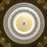 Looking up into the Texas State Capitol dome