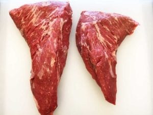 Two USDA Choice tri-tip roasts