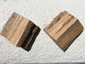Two chunks of post oak