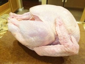 Turkey removed from packaging