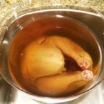 Turkey submerged in brine solution