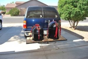 Another view of WSM travel platform on SUV
