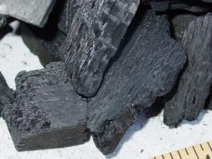 Close-up of pieces of Duraflame lump