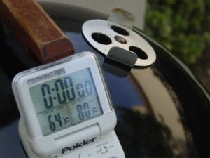 Measuring temperature using a Polder probe thermometer