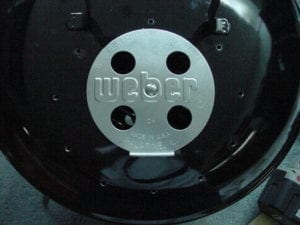 Holes drilled in lid