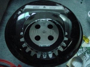 Starter collar screwed onto lid