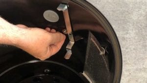 Placing washers over screw