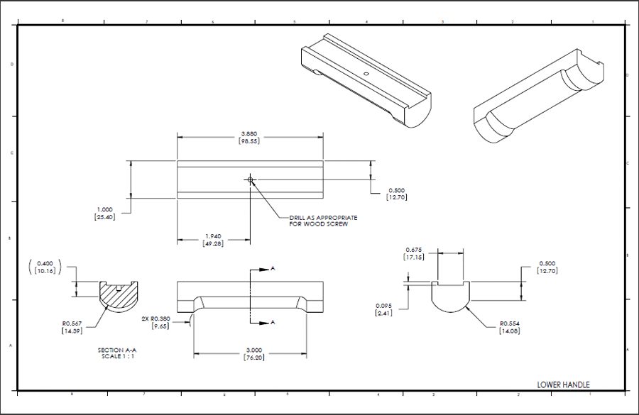 Lower handle schematic