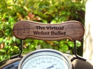 Marty Leach wooden handle on WSM lid