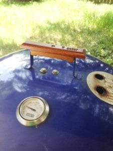 GrillHandle wooden handle with stained finish