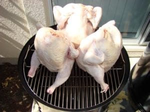 3 chickens in 18.5" WSM