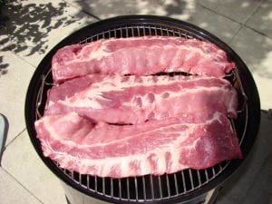 3 slabs of ribs in 18.5" WSM